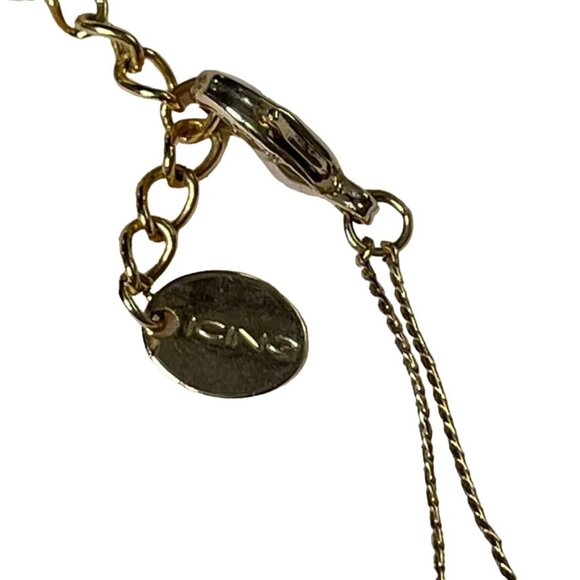 Icing Choker Necklace Brown Stone Pendant Beaded Gold Chain Jewelry u - Picture 4 of 7